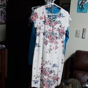 White floral dress